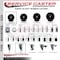 Service Caster 3'' Soft Rubber Swivel 1-3/4'' Expanding Stem Caster Set 2 Total Lock Brakes, 4PK SCC-EXTTL20S314-SRS-2-S-2-134 - alternate 2